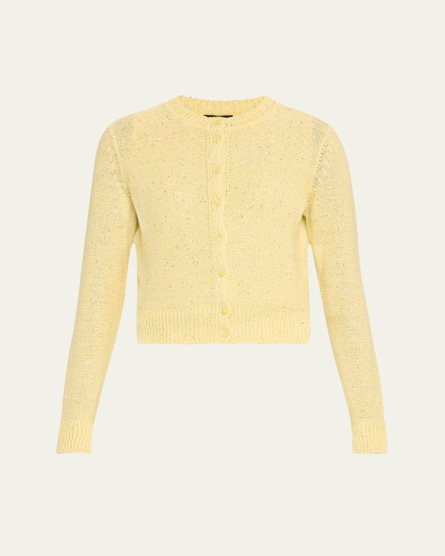 Micro Sequined Knit Cardigan